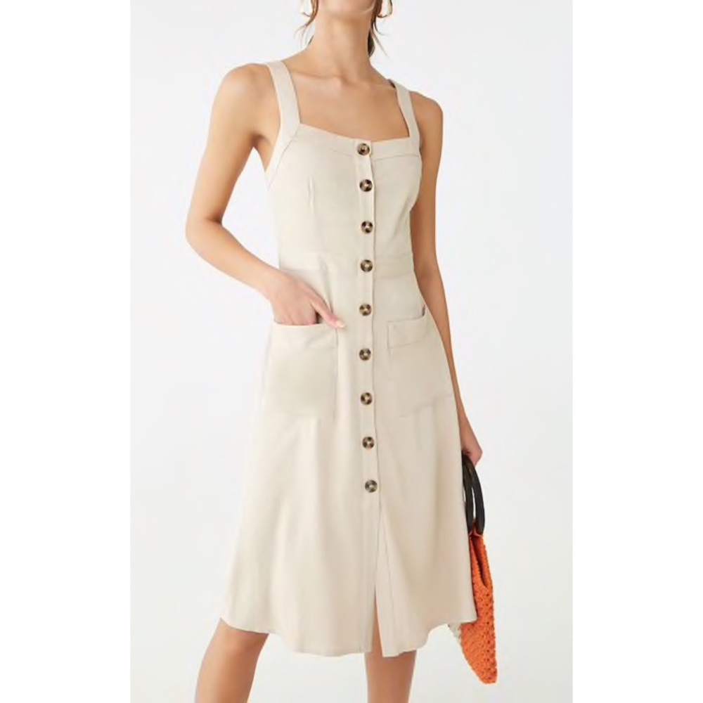 Forever 21 Button-Front Knee-Length Dress